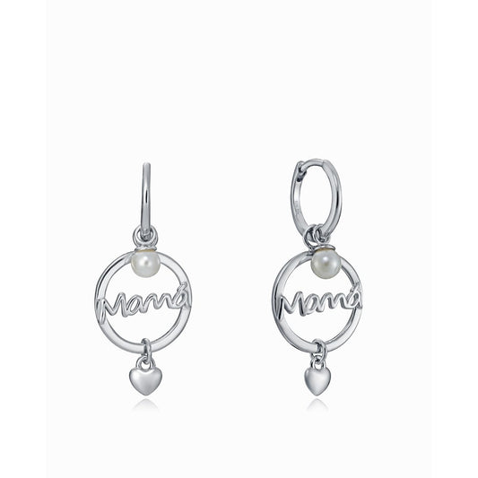 VICEROY JEWELS Mod. 13054E000-60 silver earrings for ladies with heart charm and pearl, suitable for gifts, in official packaging.