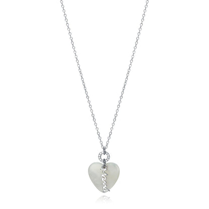VICEROY JEWELS Mod. 13055C000-90 - Silver 925° Lady Necklace with Heart Pendant, Quartz Analog Movement, 42 mm, Water-Resistant 3 ATM