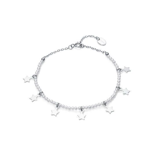 VICEROY JEWELS Mod. 13204P000-90 silver bracelet with star charms, quartz analog movement, multifunction, 10 ATM water resistant.