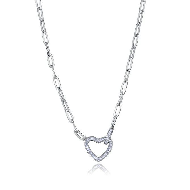 VICEROY JEWELS Mod. 13230C000-30 Silver 925° heart-shaped necklace for ladies, quartz movement, gift box included, elegant design