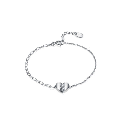 VICEROY JEWELS Mod. 61065P100-36 Lady's silver bracelet with heart charm, 30 mm case, quartz movement, water resistant to 3 ATM.