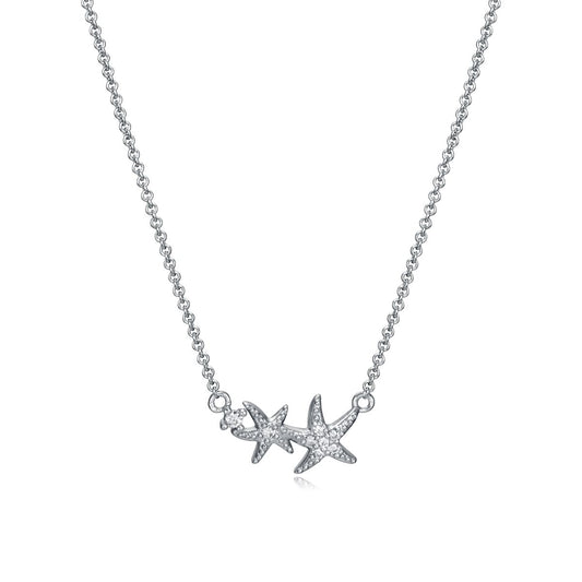 VICEROY JEWELS Mod. 61074C000-38 ladies' silver necklace with starfish design, quartz movement, official packaging included.