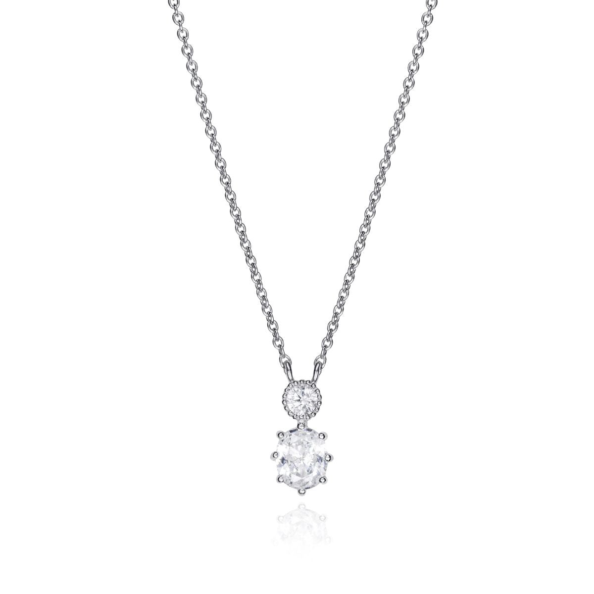 VICEROY JEWELS Mod. 71041C000-38 Silver 925° lady's necklace with quartz analog movement and mineral dial in official box.