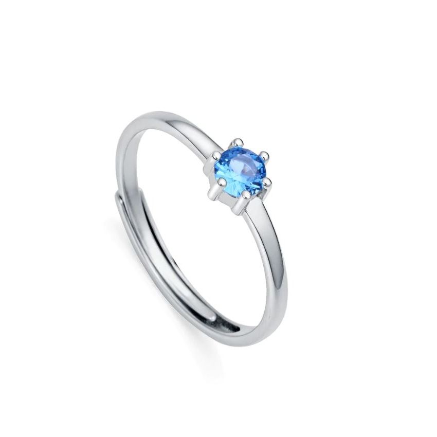 VICEROY JEWELS Mod. 9115A013-33 silver ladies' ring with blue gemstone, 925 silver material, quartz analog, water-resistant 3 ATM.