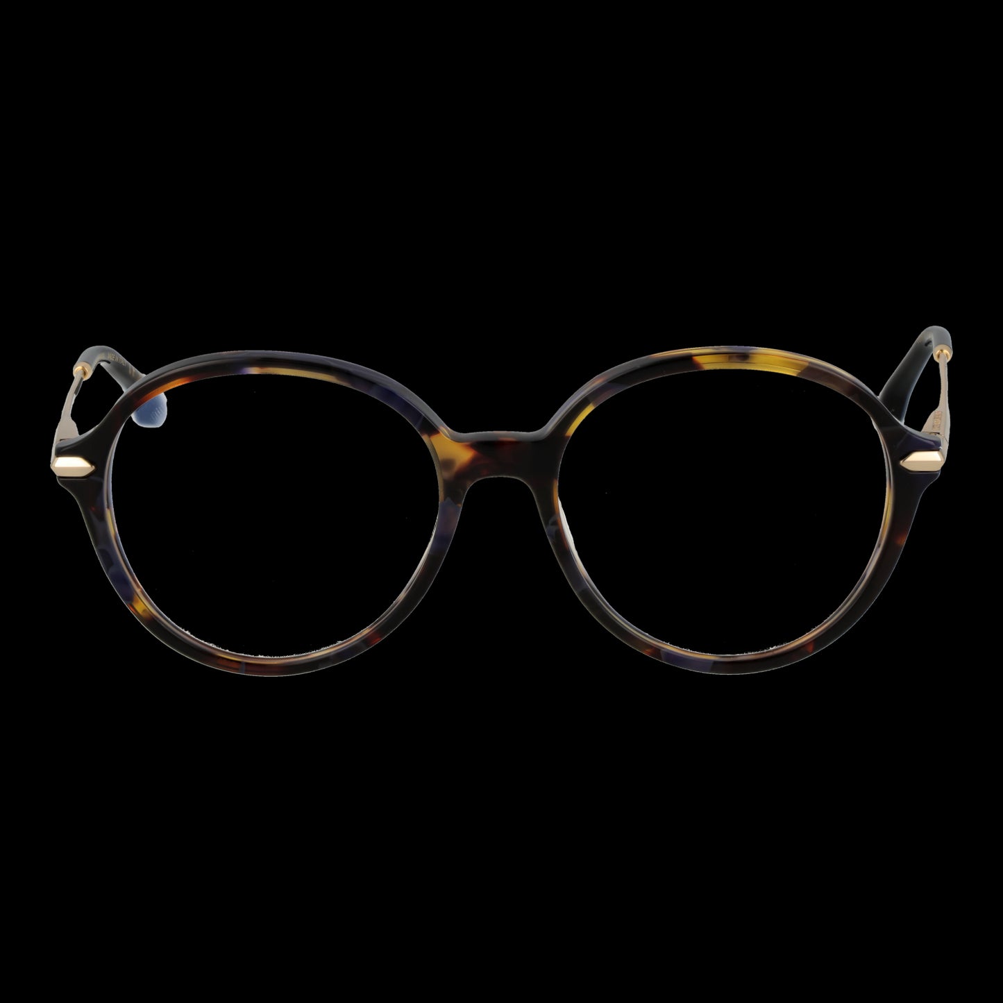 VICTORIA BECKHAM MOD. VB2637 53418 tortoiseshell ladies glasses against black background.