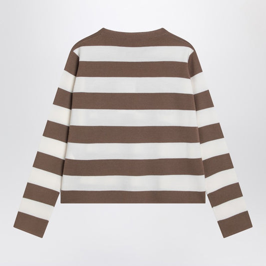 Max Mara Striped wool sweater with embroidery VITERBOWO/R_MAXM-009_323