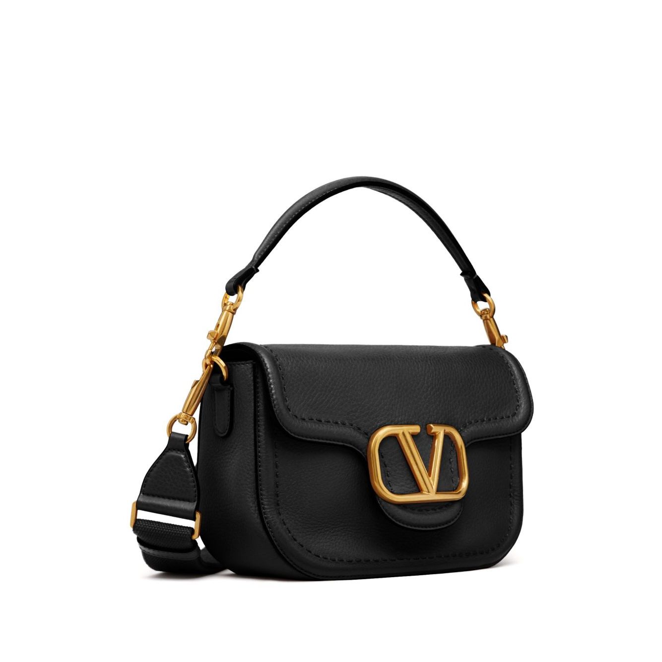 Front view with bag zipped and handles upright.