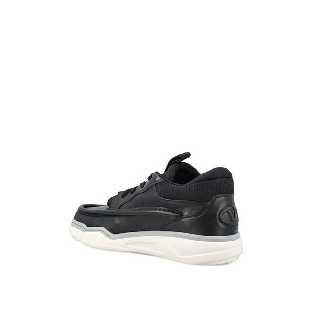 Valentino Garavani Black Lamb Leather Chunky Sneakers