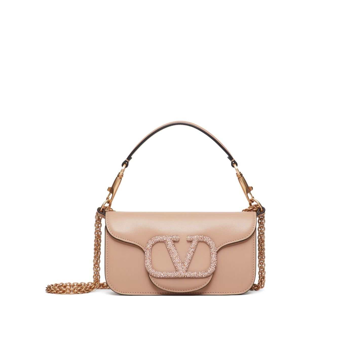 Front view with bag zipped and handles upright.