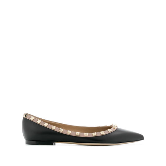 Valentino Garavani Rockstud Patent Leather Ballerina