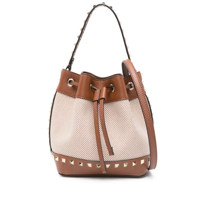 Valentino Garavani Rockstud canvas bucket bag