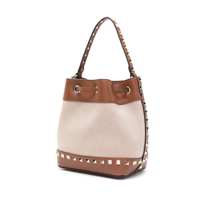 Valentino Garavani Rockstud canvas bucket bag