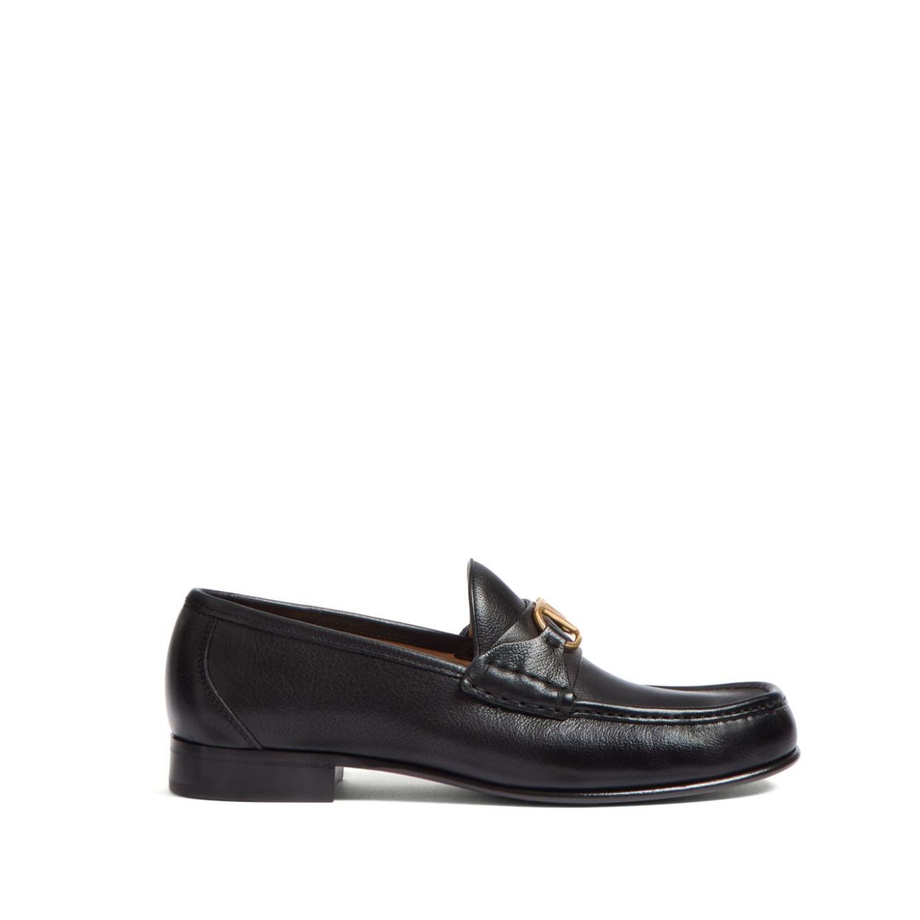 Valentino Garavani Vlogo Signature Moccasin In Buffalo Moccasins