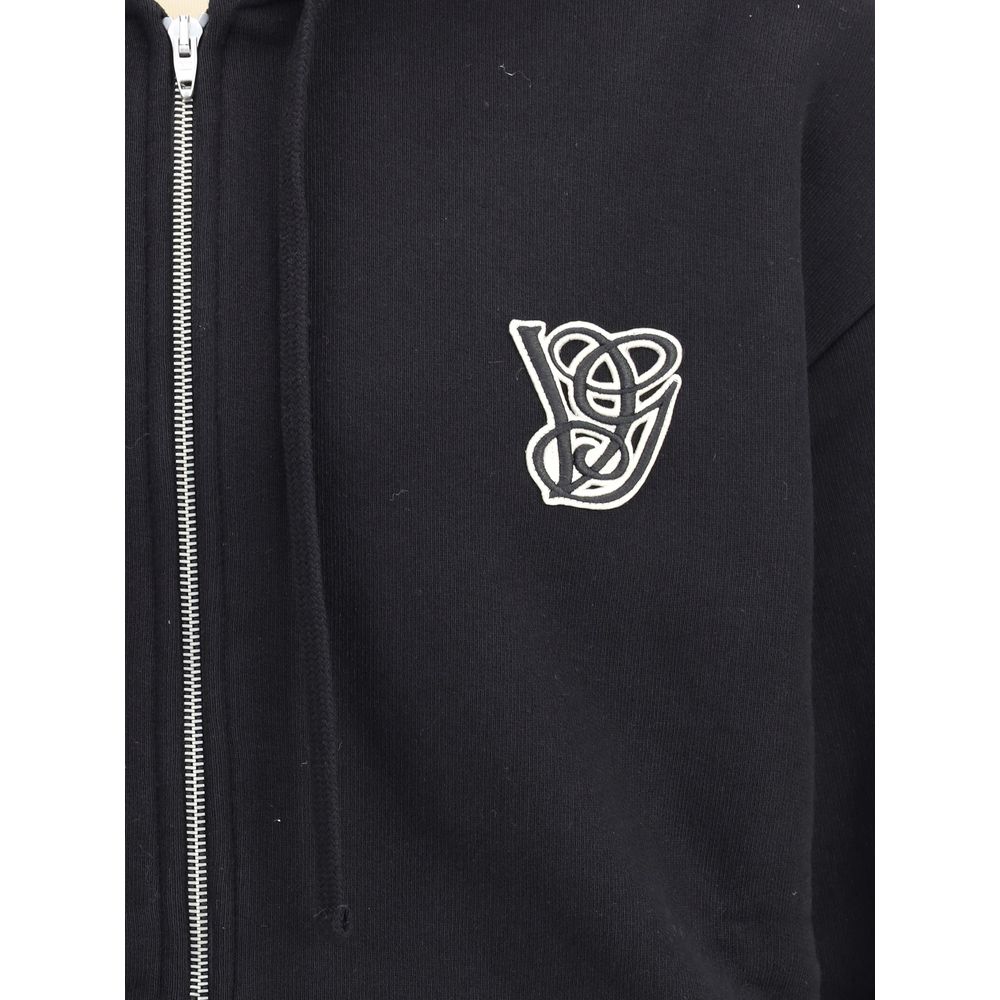Front view with bag zipped and handles upright.