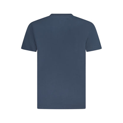 Vans Blue Cotton T-Shirt with short sleeves, classic fit, crew neck, and logo print.