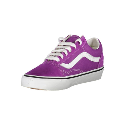Vans Purple Polyester Sneaker with lace-up design and contrasting details, perfect old skool sports shoe with logo.