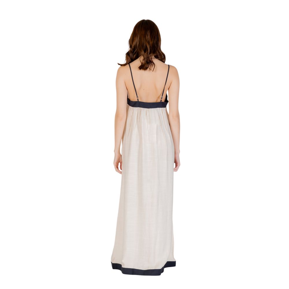 Vero Moda Beige Nylon Long Dress Vero Moda