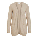 Vila Clothes Beige Viscose Cardigan VI-2492000127-IT38|XS