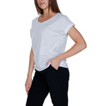 Vila Clothes White Cotton T-Shirt