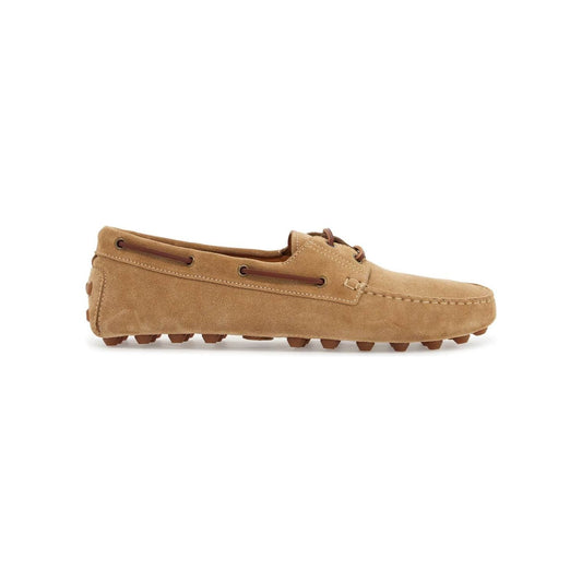 Tod'S suede biscuit leather loafers with rubber sole