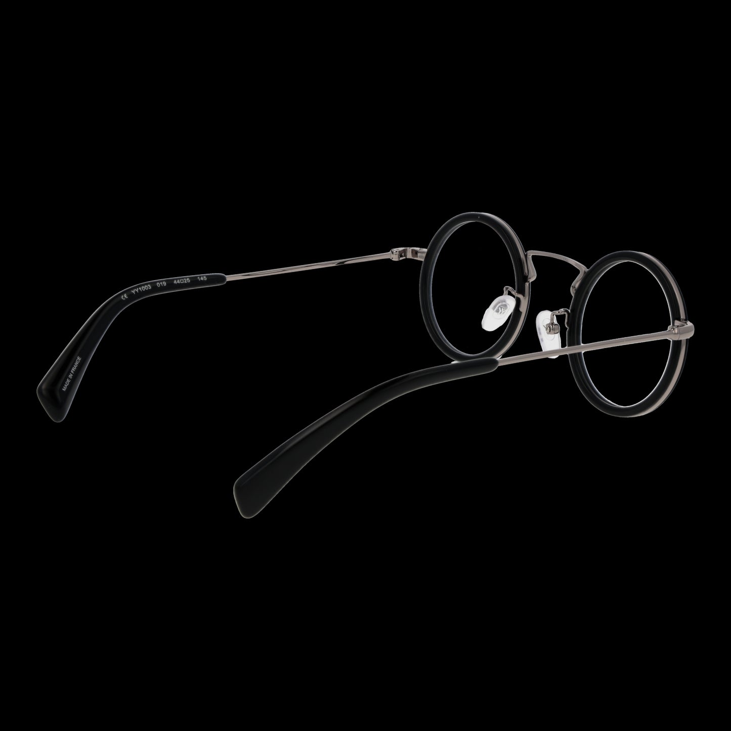 YOHJI YAMAMOTO MOD. YY1003 44019 eyeglasses for gent, elegant black round frame design for men.