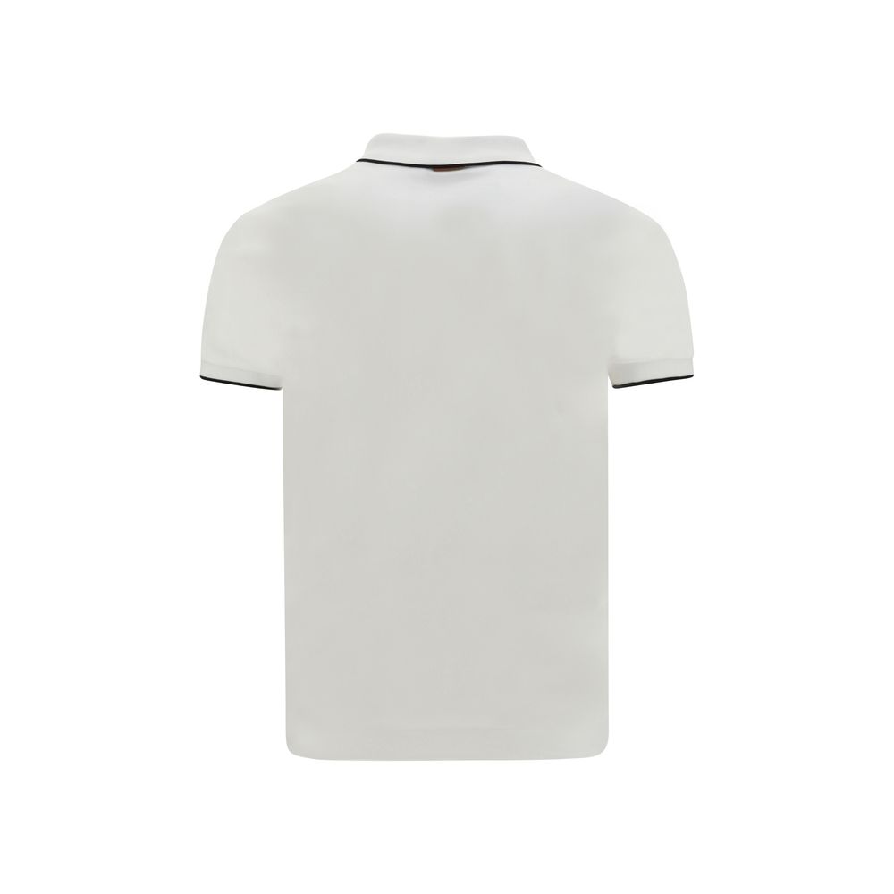ZEGNA White Elastane Polo Shirt