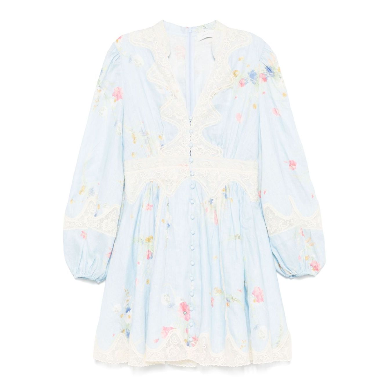 Zimmermann Lucky plunging lace mini dress Dresses