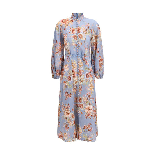 Zimmermann Multicolor Linen Long Dress 1,1728,2,3,72470364320,Clothing,Dresses - Clothing,Long - Dresses - Clothing,Multicolor,New with tags,Women,Zimmermann