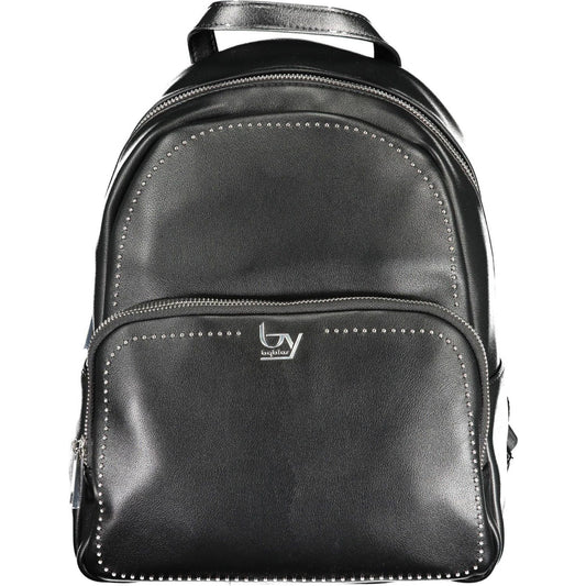Elegant Designer Black Backpack with Contrasting Details