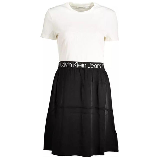 Calvin Klein | White Polyester Dress| McRichard Designer Brands   