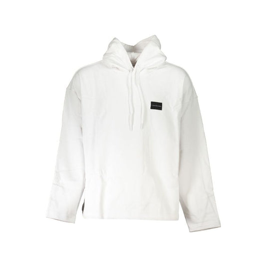 Calvin Klein | Eco-Chic White Hooded Sweatshirt| McRichard Designer Brands   