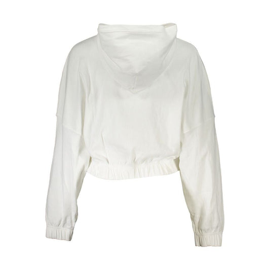 Calvin Klein | Chic White Hooded Sweater with Logo Detail| McRichard Designer Brands   