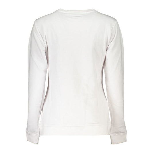 Cavalli Class White Cotton Sweater white-cotton-sweater-22