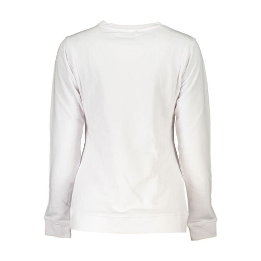 Cavalli Class White Cotton Sweater white-cotton-sweater-23