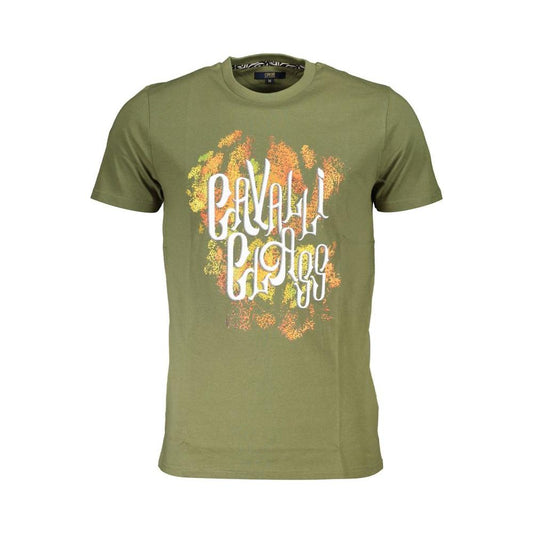 Cavalli Class Green Cotton T-Shirt green-cotton-t-shirt-33
