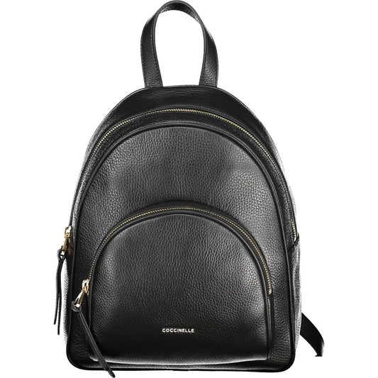 Elegant Black Leather Backpack