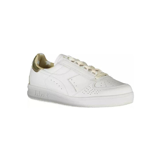 Diadora | Sleek White Lace-up Sports Sneakers| McRichard Designer Brands   