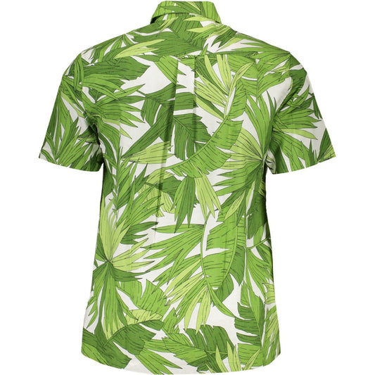 Gant | Chic Green Regular Fit Organic Cotton Shirt| McRichard Designer Brands   