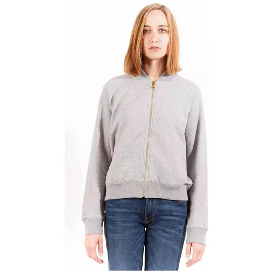 Gant | Chic Gray Long Sleeve Zippered Sweatshirt| McRichard Designer Brands   