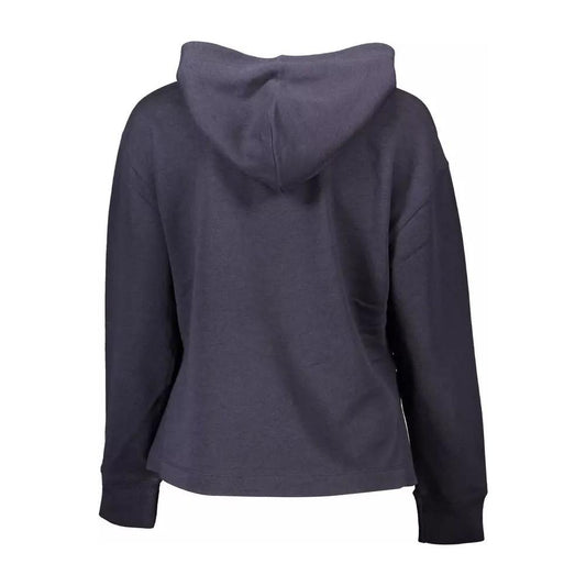 Gant | Chic Blue Hooded Sweatshirt with Side Slits| McRichard Designer Brands   