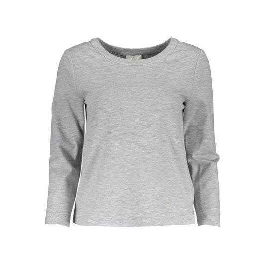 Gant | Chic Gray Side-Zip Sweatshirt with Elastane Blend| McRichard Designer Brands   