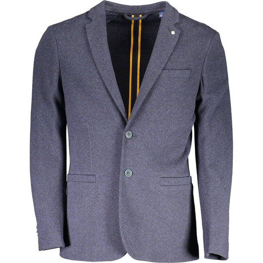 Gant | Elegant Blue Classic Long Sleeve Jacket| McRichard Designer Brands   