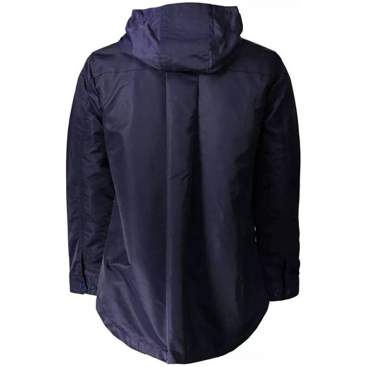 Gant | Chic Blue Nylon Jacket with Hood| McRichard Designer Brands   