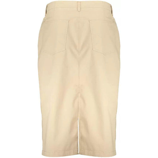 Gant | Chic Beige Longuette Skirt with Classic Button Detail| McRichard Designer Brands   