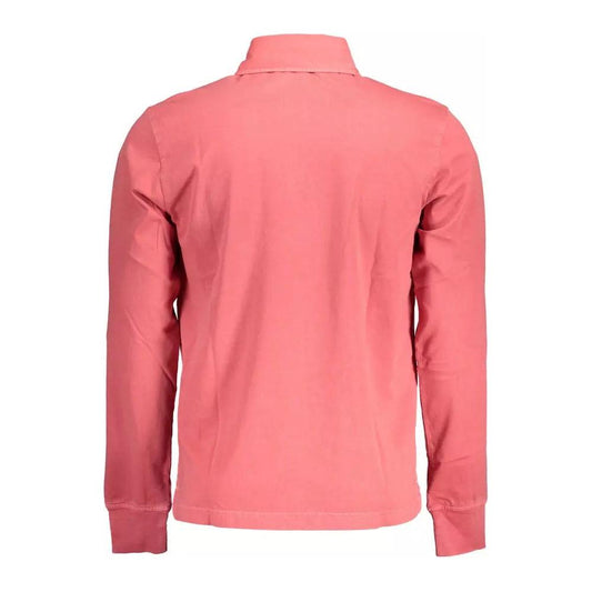 Gant | Chic Pink Cotton Long-Sleeved Polo Shirt| McRichard Designer Brands   