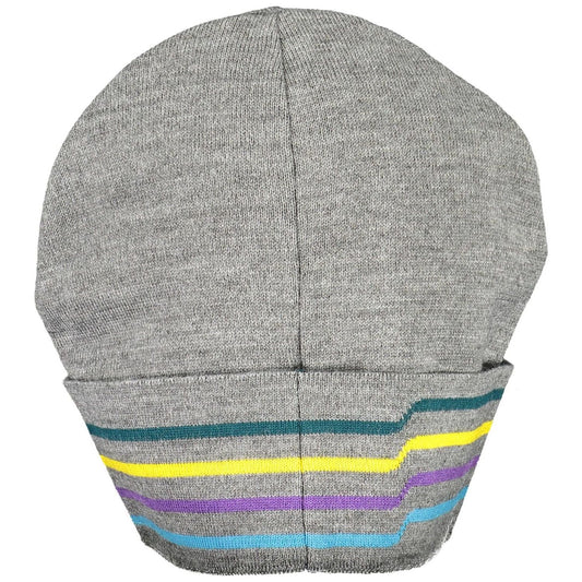 Harmont & Blaine | Elegant Gray Wool Blend Cap with Embroidery| McRichard Designer Brands   