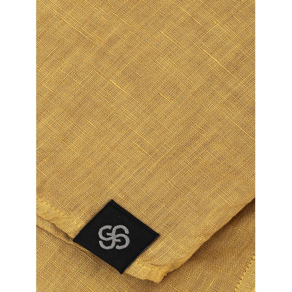 Gold Linen Elegance Men's Shirt