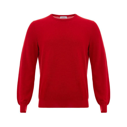 Gran Sasso Gran Sasso Red Cotton Sweater gran-sasso-luxe-red-cotton-sweater