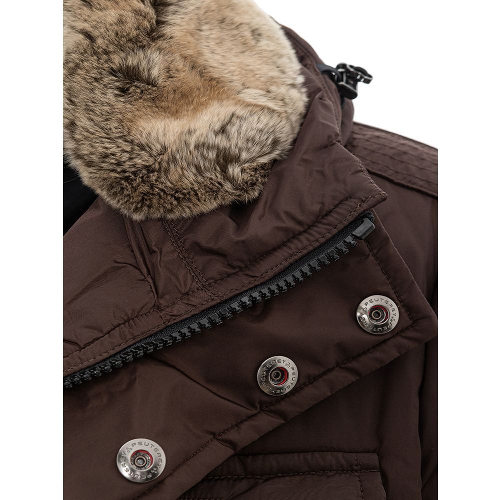 Peuterey Sophisticated Brown Polyamide Jacket for Men elegant-brown-polyamide-jacket-for-men