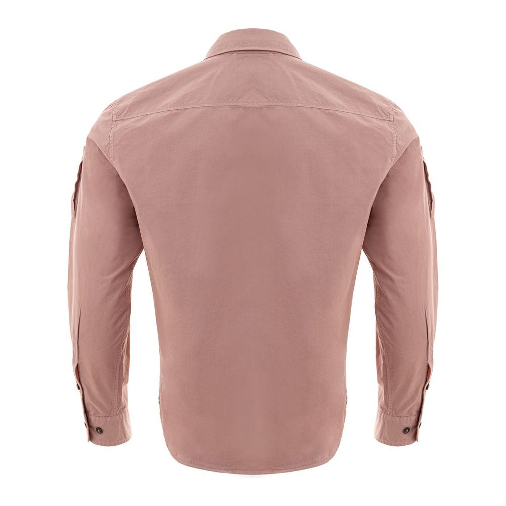 Chic Pink Cotton Shirt for Men